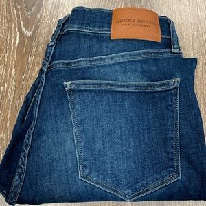 Lucky Brand Dark Blue Women's Mid-Rise Skinny Ana Jeans, size 14/34